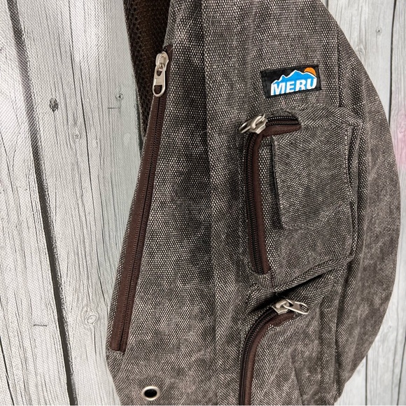 Meru Sling Backpack Bag - Small Single Strap Crossbody Pack for Women Acid Wash - Picture 2 of 11